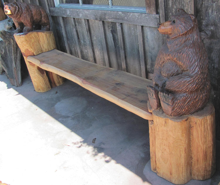Redwood Bear Bench