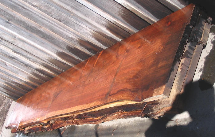 Natural Edge Redwood Slab -SOLD!