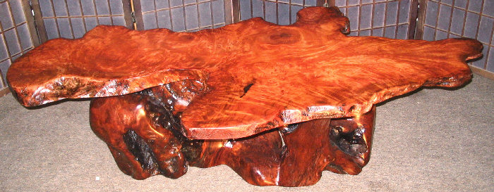 Redwood Burl Coffee Table -SOLD!