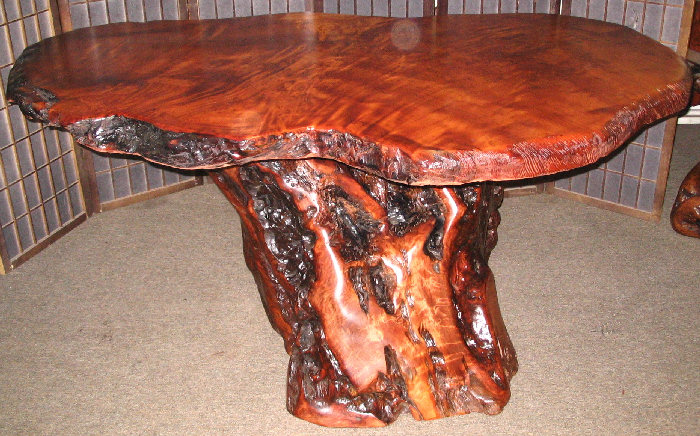Redwood Burl Dining Table